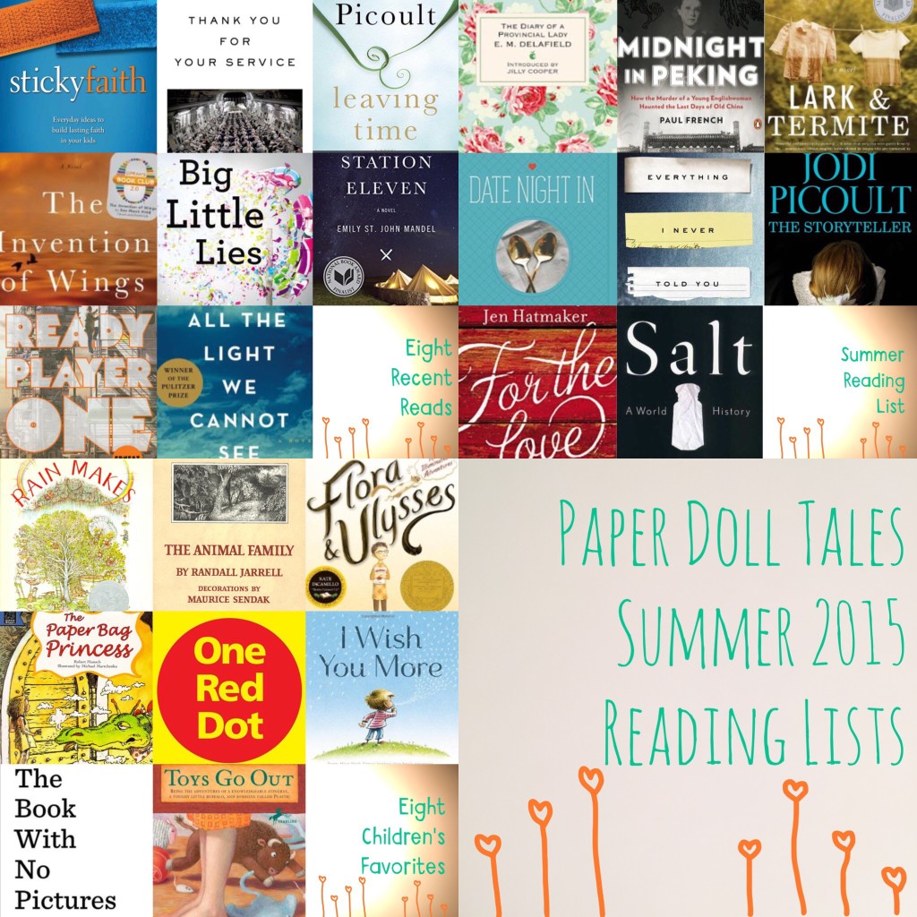 Summer 2015 Reading Lists | Paper Doll Tales